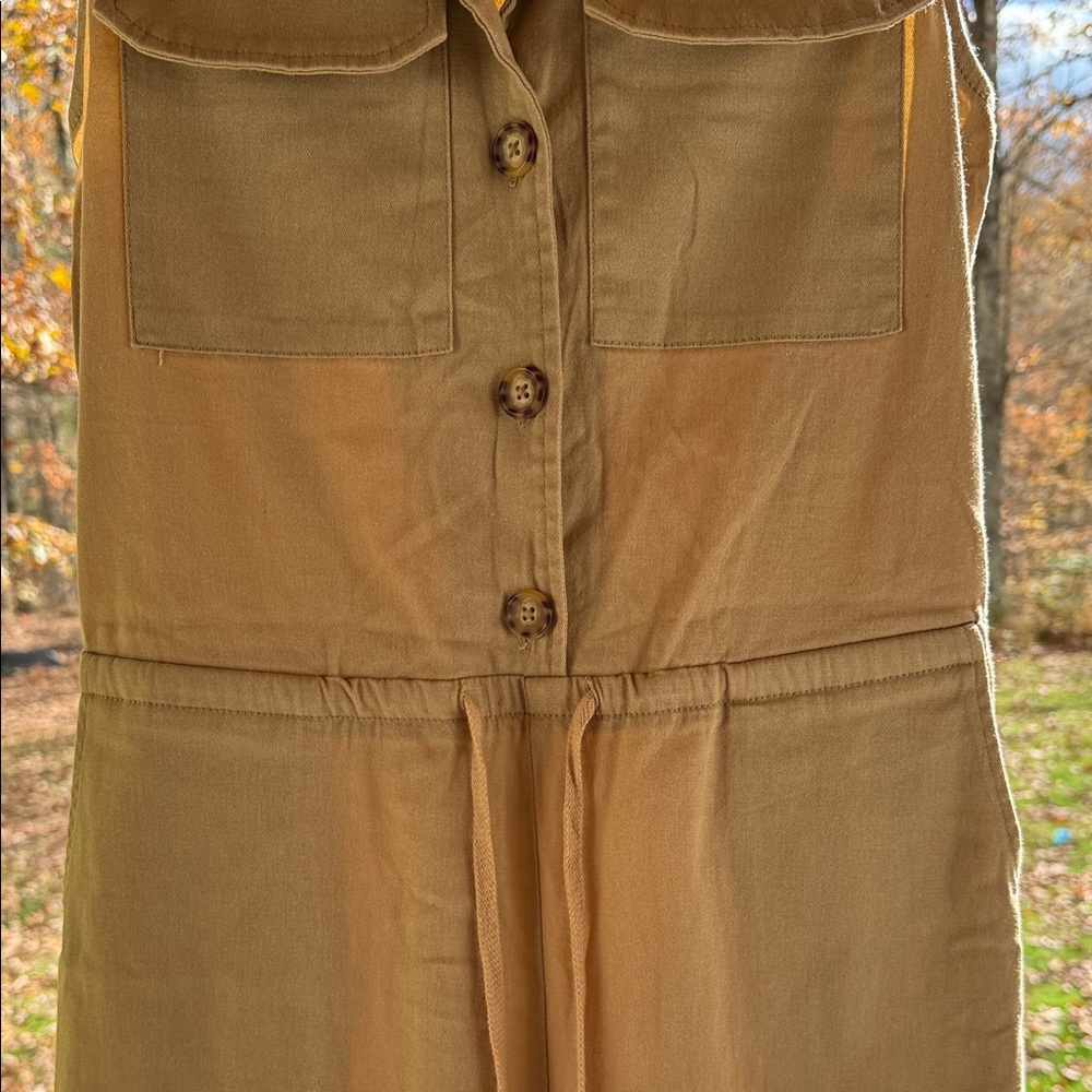 NWOTS Wild Fable Beige Sleeveless Jumpsuit - Picture 3 of 9